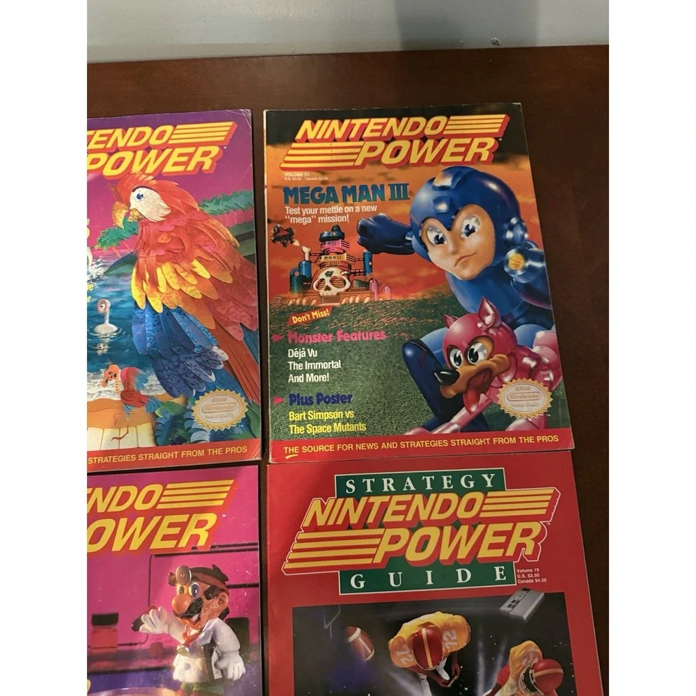 Vtg Nintendo Power Mag Lot Mega Man III StarTropics‎ Dr Mario Maniac Mansion